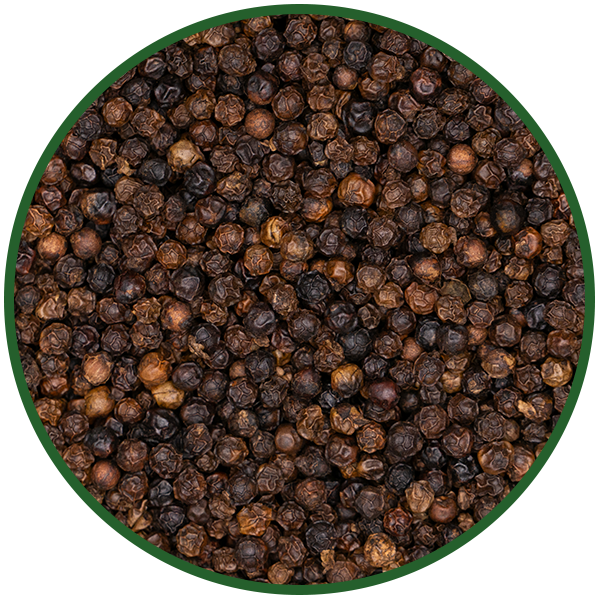 Pfeffer schwarz ganz