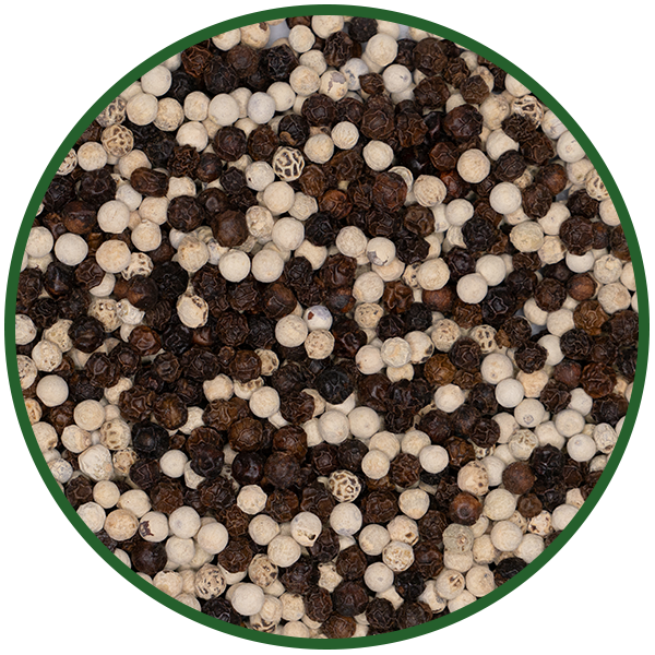 Pfeffer schwarz-weiß ganz