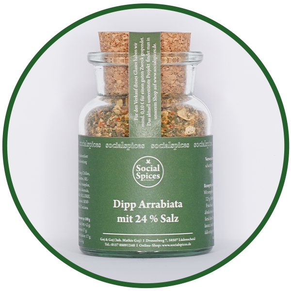 Dipp Arrabbiata mit 24 % Salz