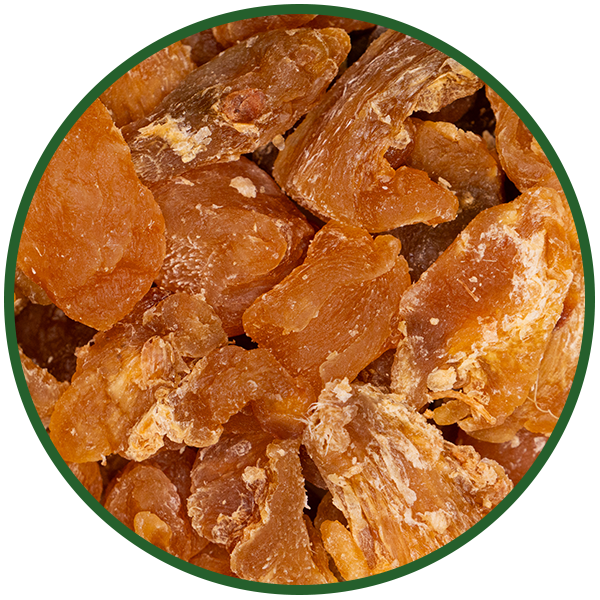 Ingwerstücke scharf ungeschwefelt mit wenig Fruktose gesüßt