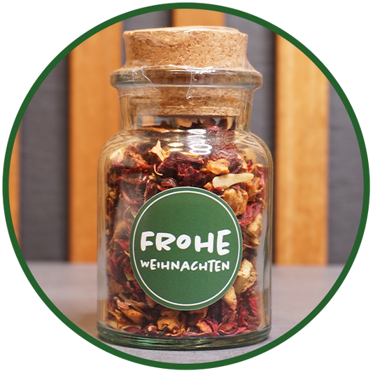 Korkenglas "Frohe Weihnachten"